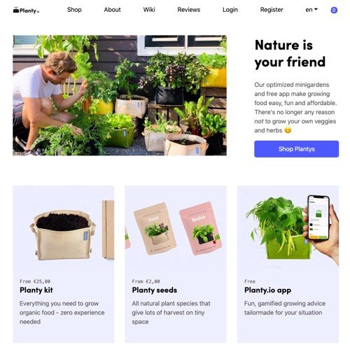 Site van Planty.io