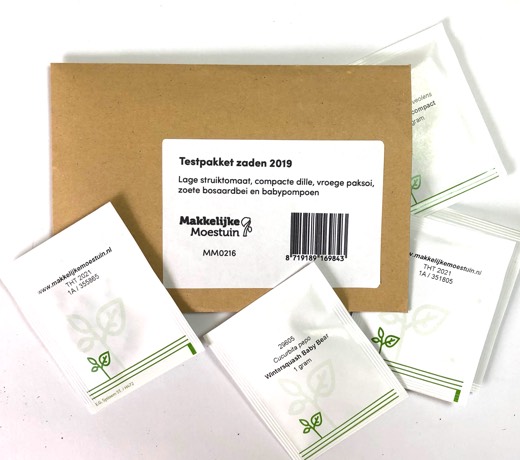 Testpakketje nieuwe zaden