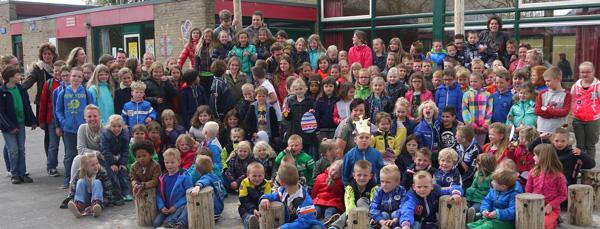 De hele school op de foto!