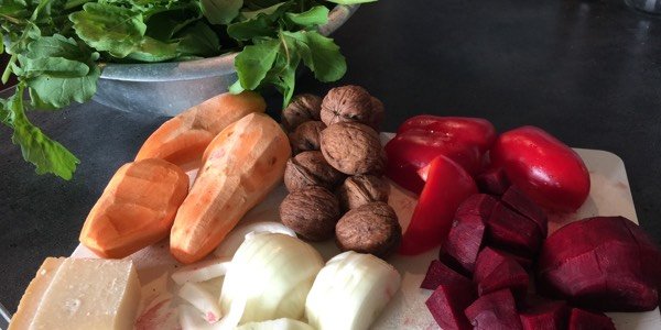 Ingrediënten voor rucolastamp