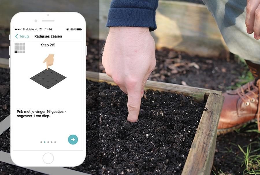 Hoe zaai je je vakken in met de Makkelijke Moestuin app?