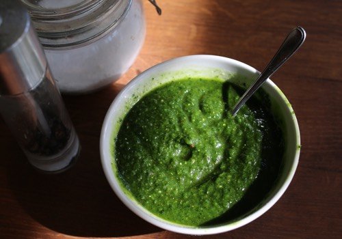Pesto van palmkool