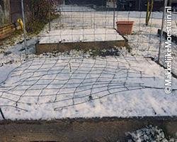 Dikke laag sneeuw