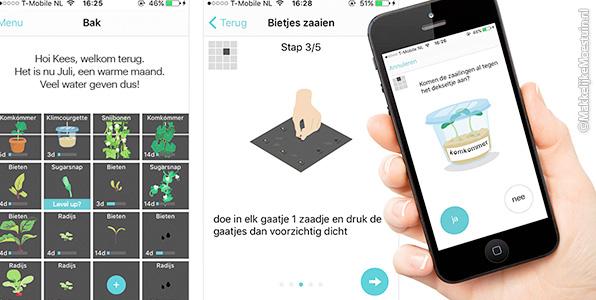 Schermpjes van de MM-app in wording