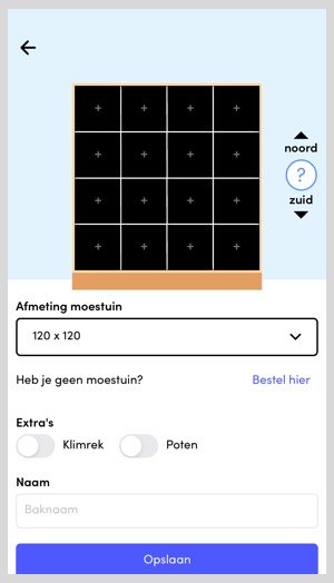 Bestaande moestuinbak aanpassen in de Makkelijke Moestuin app