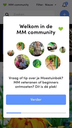 Makkelijke Moestuin community in de app