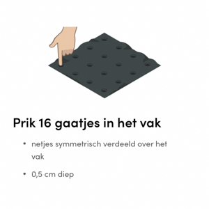 Prik 16 gaatjes in de Makkelijke Moestuinmix
