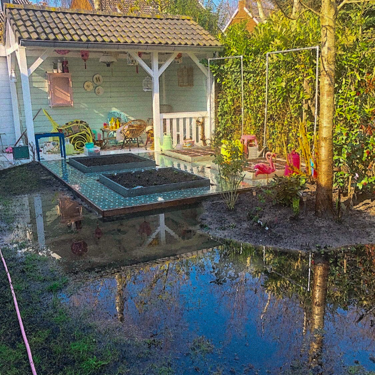 Laat nooit 's nachts de sproeier aan